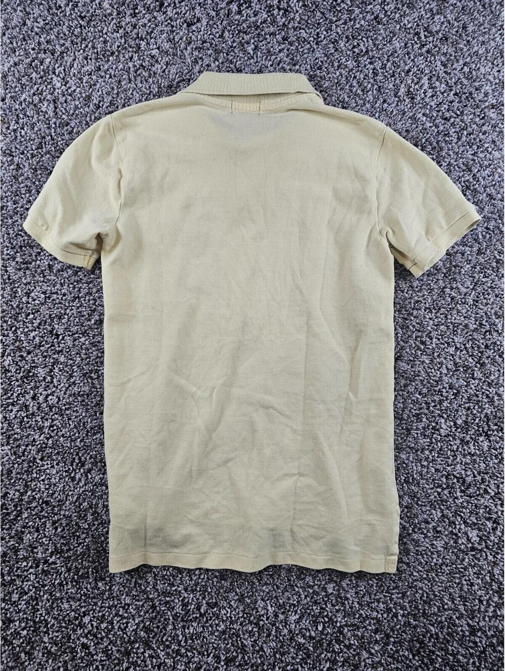 Polo Ralph Lauren Boys Sz M (10-12) Short Sleeve Collared Shirt Light Yellow